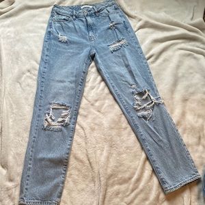 Pacsun Distressed High Rise Mom Jeans